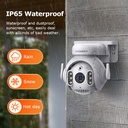 5MP TUYA Smart Camera,2.4G WiFi Security Surveillance IP Camera with 2Way Audio Full Color Night Vision Motion Detection