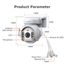 5MP TUYA Smart Camera,2.4G WiFi Security Surveillance IP Camera with 2Way Audio Full Color Night Vision Motion Detection