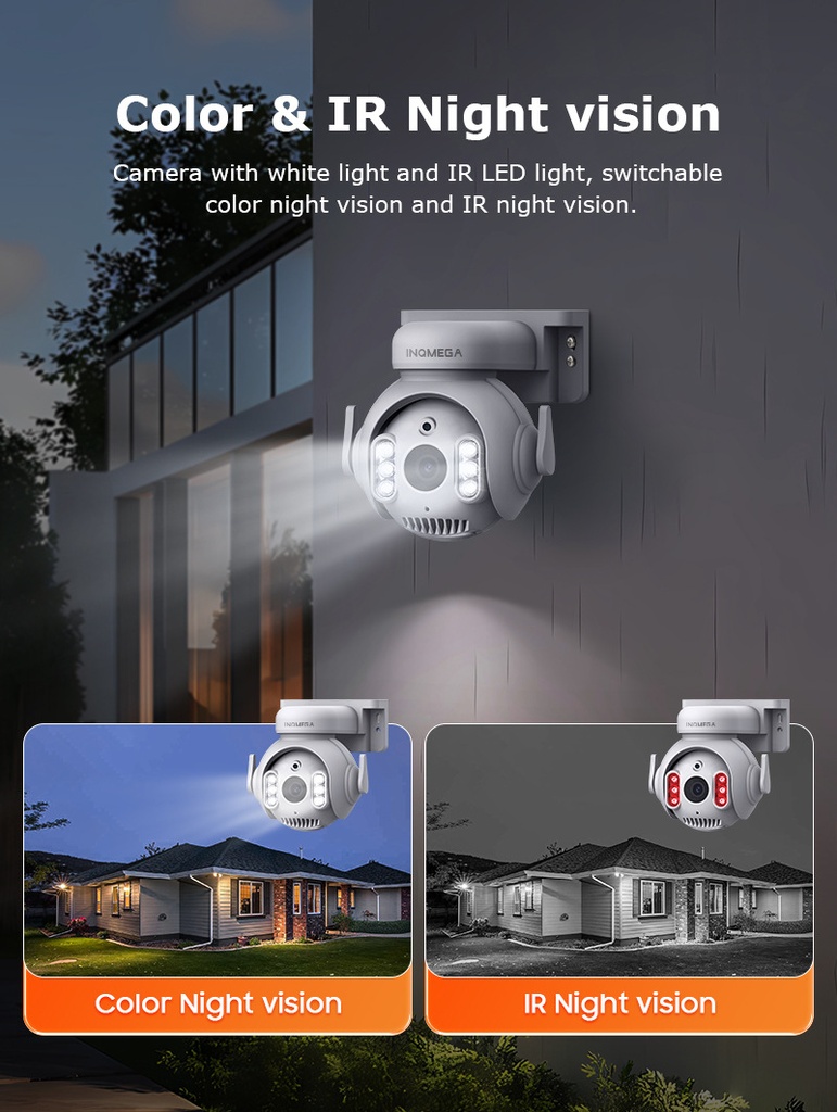 5MP TUYA Smart Camera,2.4G WiFi Security Surveillance IP Camera with 2Way Audio Full Color Night Vision Motion Detection
