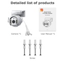 5MP TUYA Smart Camera,2.4G WiFi Security Surveillance IP Camera with 2Way Audio Full Color Night Vision Motion Detection