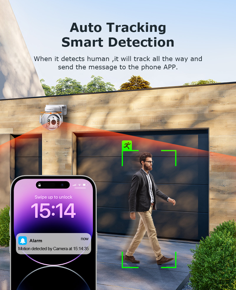 5MP TUYA Smart Camera,2.4G WiFi Security Surveillance IP Camera with 2Way Audio Full Color Night Vision Motion Detection