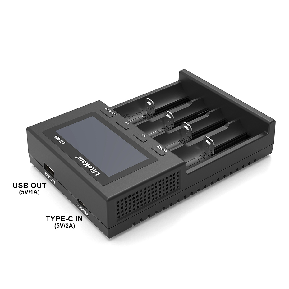 LiitoKala Lii-M4 Rechargeable Battery Charger 3.7V 18650 26650 21700 18500 Lithium-ion 1.2V Ni-MH AA Test Capacity
