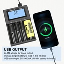 LiitoKala Lii-M4 Rechargeable Battery Charger 3.7V 18650 26650 21700 18500 Lithium-ion 1.2V Ni-MH AA Test Capacity