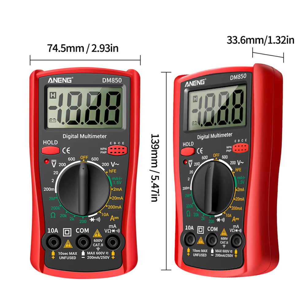 ANENG DM850 Automatic Professional Digital Multimeter 1999 Counts Auto AC/DC Voltage Tester Ohm Current Ammeter