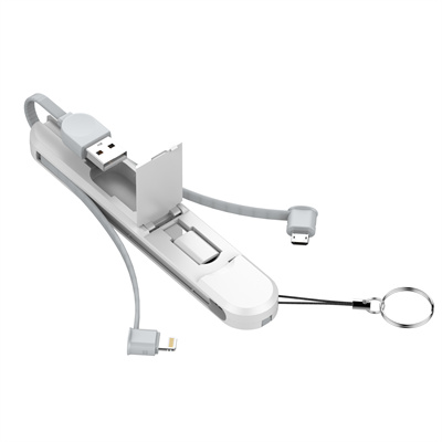 LDNIO 3 in 1 Date Cable For iPhone Type-C Micro 3.8A USB Extension Cable Android Mobile Phone Charger Cable