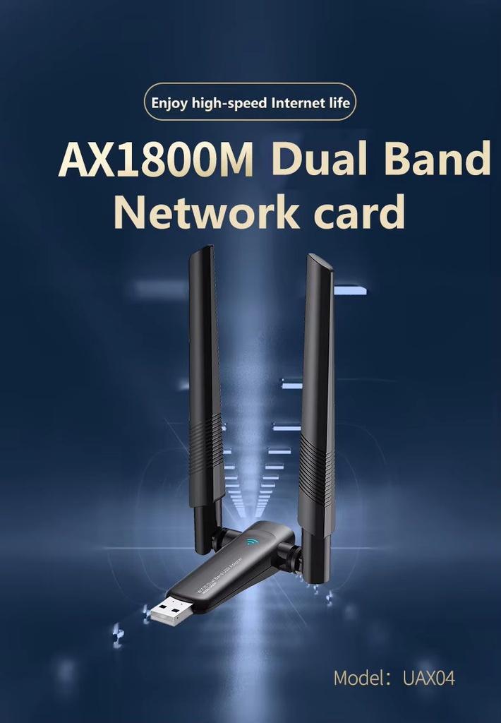 1800Mbps WiFi 6 USB Adapter 5G/2.4GHz USB3.0 Wi-fi Dongle Wireless 802.11ax Network Card High Gain Antenna