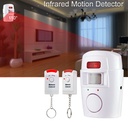 Wireless Motion Sensor Alarm with 2 Remote Controls PIR Motion Sensor Alarm Battery-powered Home Security System