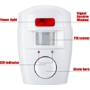 Wireless Motion Sensor Alarm with 2 Remote Controls PIR Motion Sensor Alarm Battery-powered Home Security System