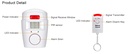 Wireless Motion Sensor Alarm with 2 Remote Controls PIR Motion Sensor Alarm Battery-powered Home Security System