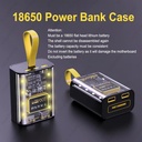 3*18650 Battery Charger Case DIY Power Bank Box Fast Charge 5V 2A Double USB Output Battery Storage Box With LED Night Light