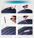 Car Tire Repair Tool Tire Repair Kit Studding Tool Set Auto Bike Tubeless Tire Tyre Puncture Plug Garage Car Accessories
