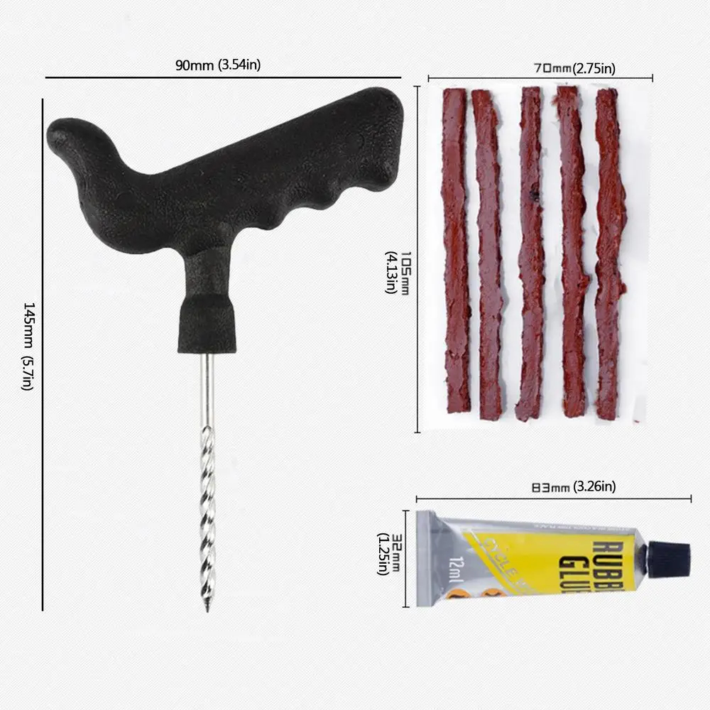 Car Tire Repair Tool Tire Repair Kit Studding Tool Set Auto Bike Tubeless Tire Tyre Puncture Plug Garage Car Accessories