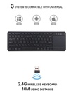 Mini Ultra-slim 2.4GHz Wireless Keyboard 78 Keys Keyboard With Touchpad