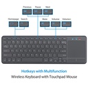 Mini Ultra-slim 2.4GHz Wireless Keyboard 78 Keys Keyboard With Touchpad