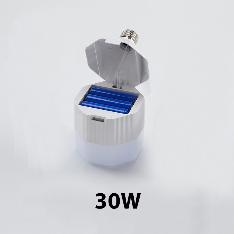 Led emergency bulb removable 18650 battery wide voltage E27 bulb high brightness rechargeable light LED bulb