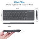 Mini Ultra-slim 2.4GHz Wireless Keyboard 78 Keys Keyboard With Touchpad
