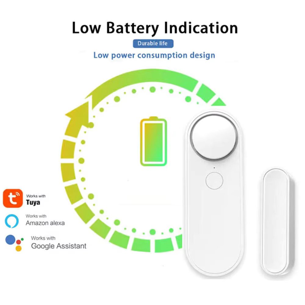Tuya Smart Home Sound/APP Alarm 90dB Siren WIFI Door Sensor Door Open Security Alarm System