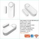 Tuya Smart Home Sound/APP Alarm 90dB Siren WIFI Door Sensor Door Open Security Alarm System