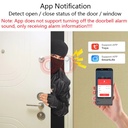 Tuya Smart Home Sound/APP Alarm 90dB Siren WIFI Door Sensor Door Open Security Alarm System