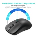 T2 2.4G Wireless Mouse Ergonomic Gaming Mouse 800/1200/1600DPI 4 Mute Buttons Mouse