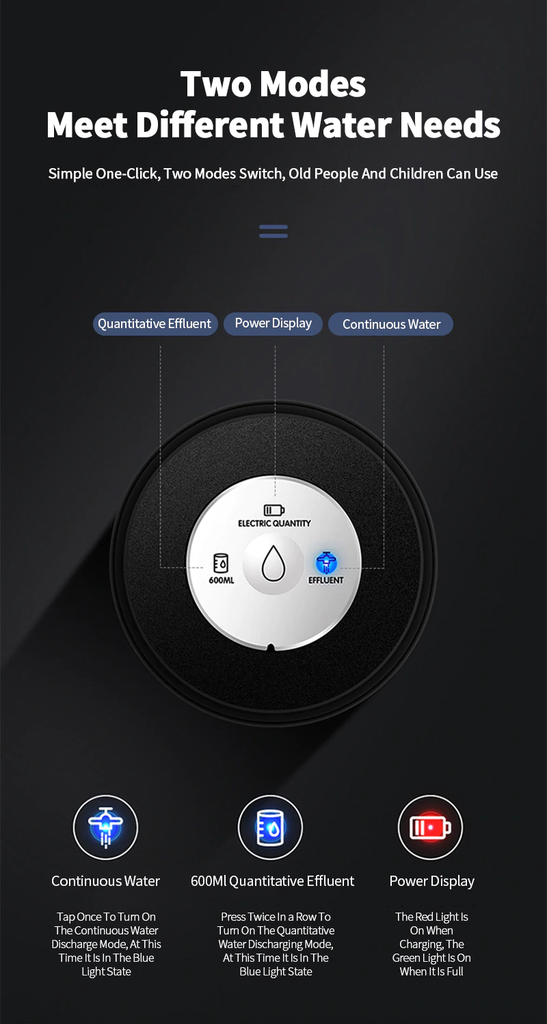 Touch Automatic Pump for Water Bottle Electric Drinking Portable Water Pump Dispenser USB Charge Water Dispenser