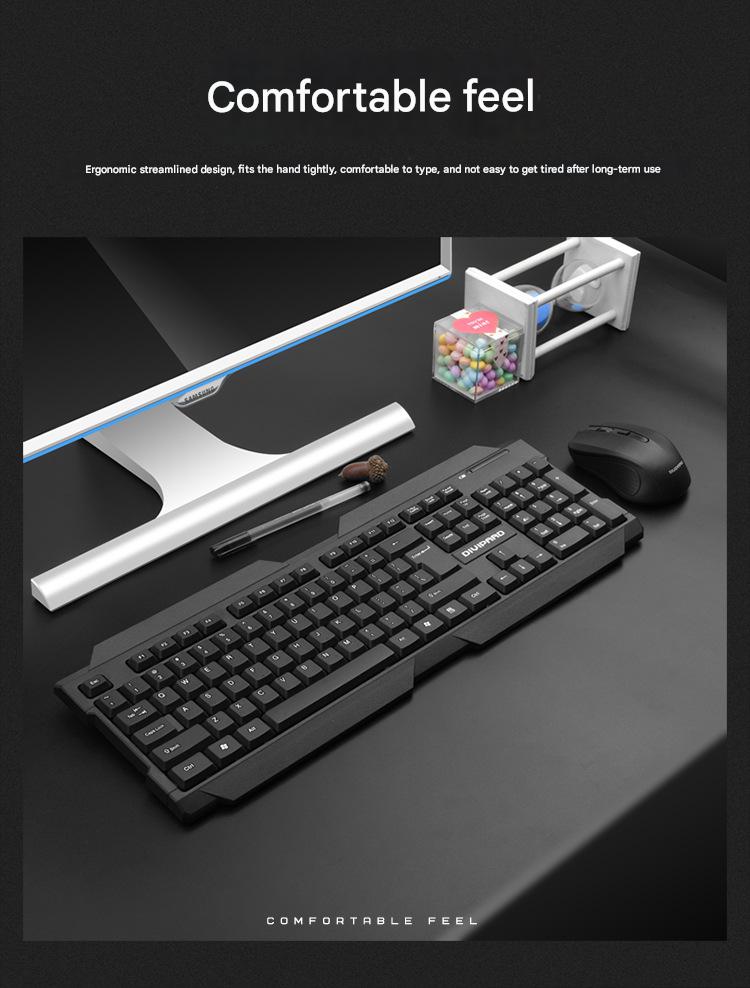 Divipard KM540 wireless 2.4GHz 104 keys business keyboard and mouse set