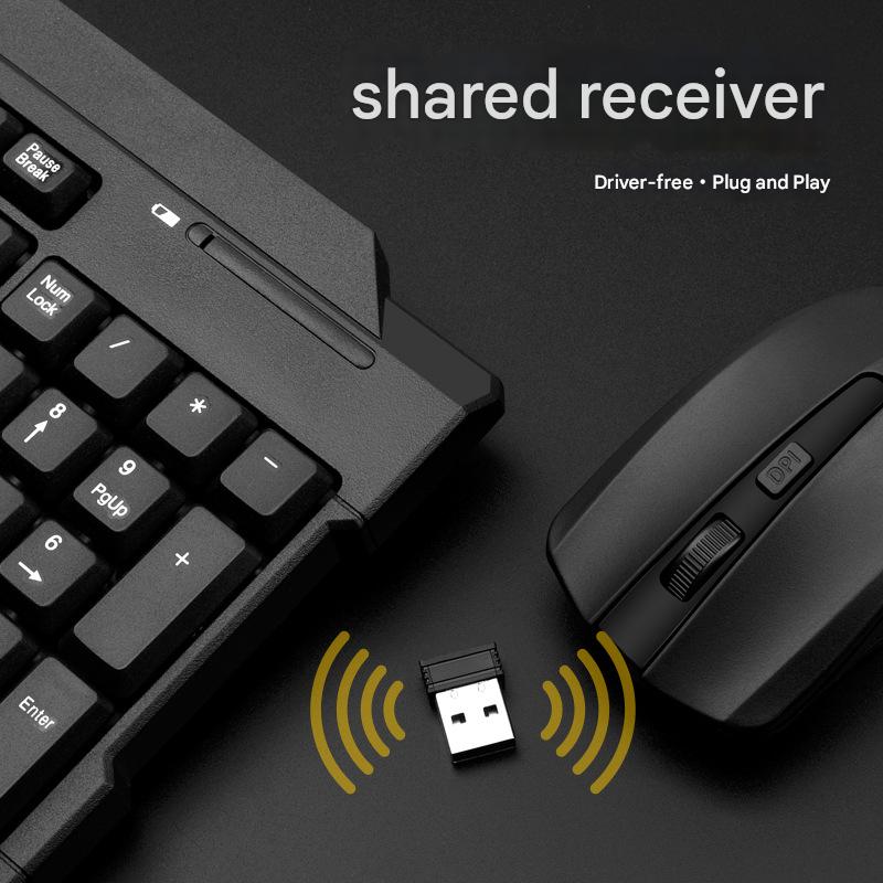 Divipard KM540 wireless 2.4GHz 104 keys business keyboard and mouse set