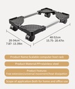 Adjustable Computer Tower Stand with Rolling Caster Wheels Mobile PC Holder Tower Stand Under Desk Fit