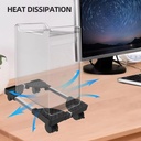 Adjustable Computer Tower Stand with Rolling Caster Wheels Mobile PC Holder Tower Stand Under Desk Fit