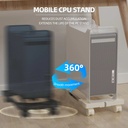 Adjustable Computer Tower Stand with Rolling Caster Wheels Mobile PC Holder Tower Stand Under Desk Fit