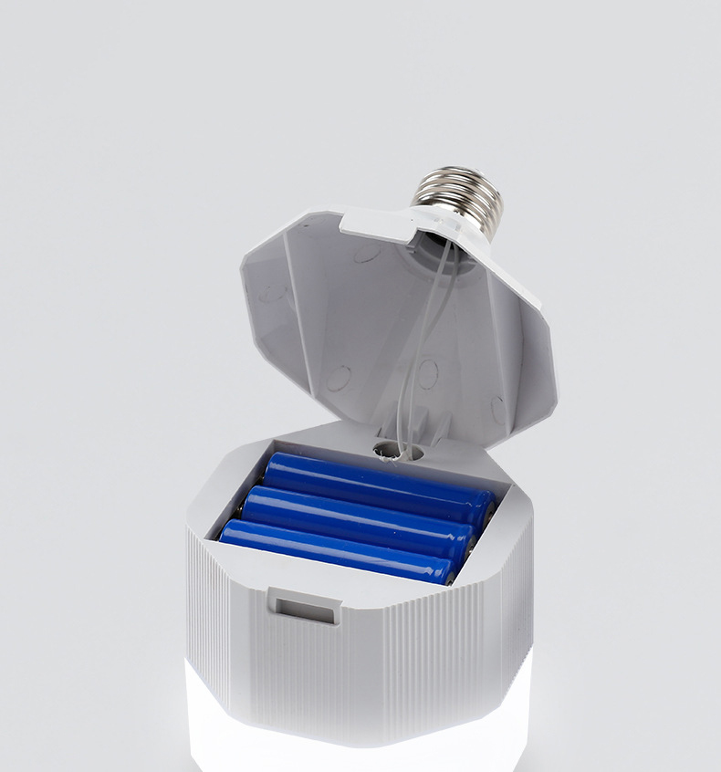 Led emergency bulb removable 18650 battery wide voltage E27 bulb high brightness rechargeable light LED bulb