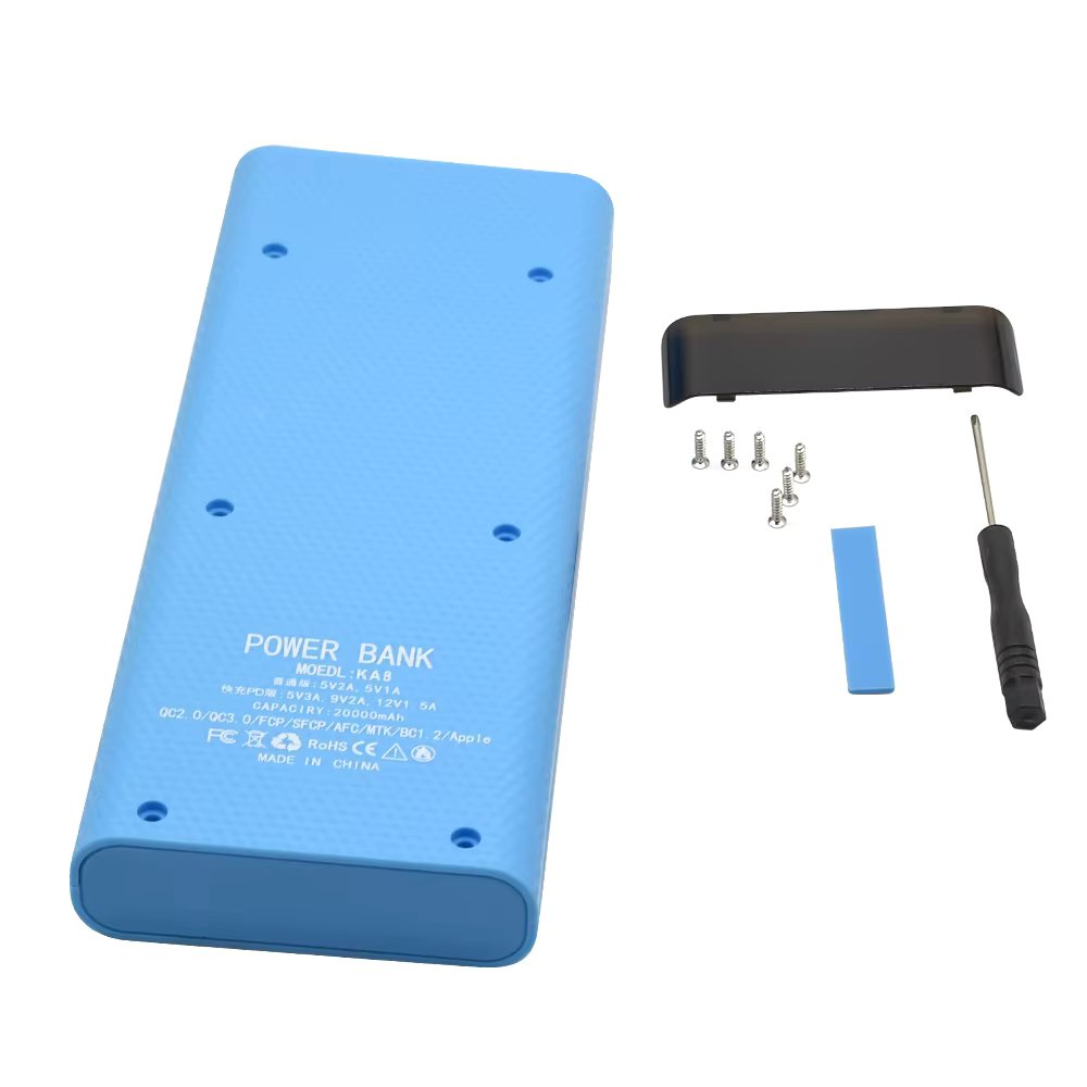 8X18650 18W Dual USB Power Bank DIY Case Super Fast Charge without Battery