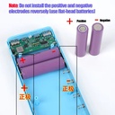 8X18650 18W Dual USB Power Bank DIY Case Super Fast Charge without Battery