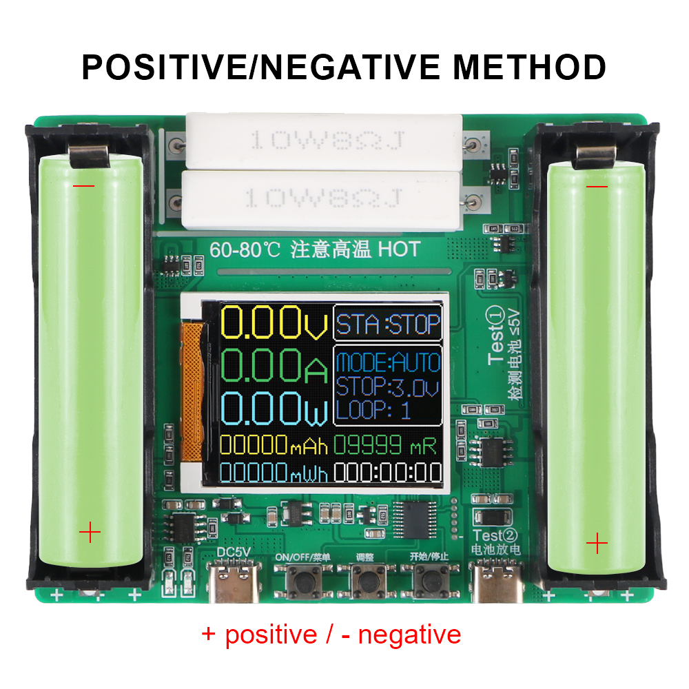 1 CH 18650 Battery Capacity Internal Resistance Tester Lithium Battery Capacity Tester Module With LCD Digital Display