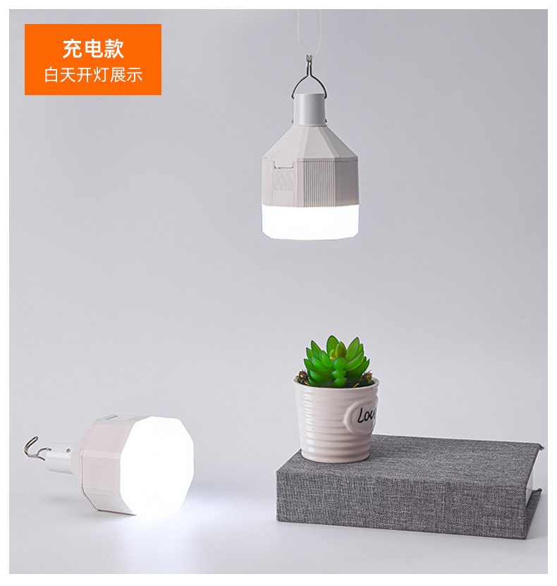 Led emergency rechargeable bulb removable 18650 battery rechargeable light LED bulb