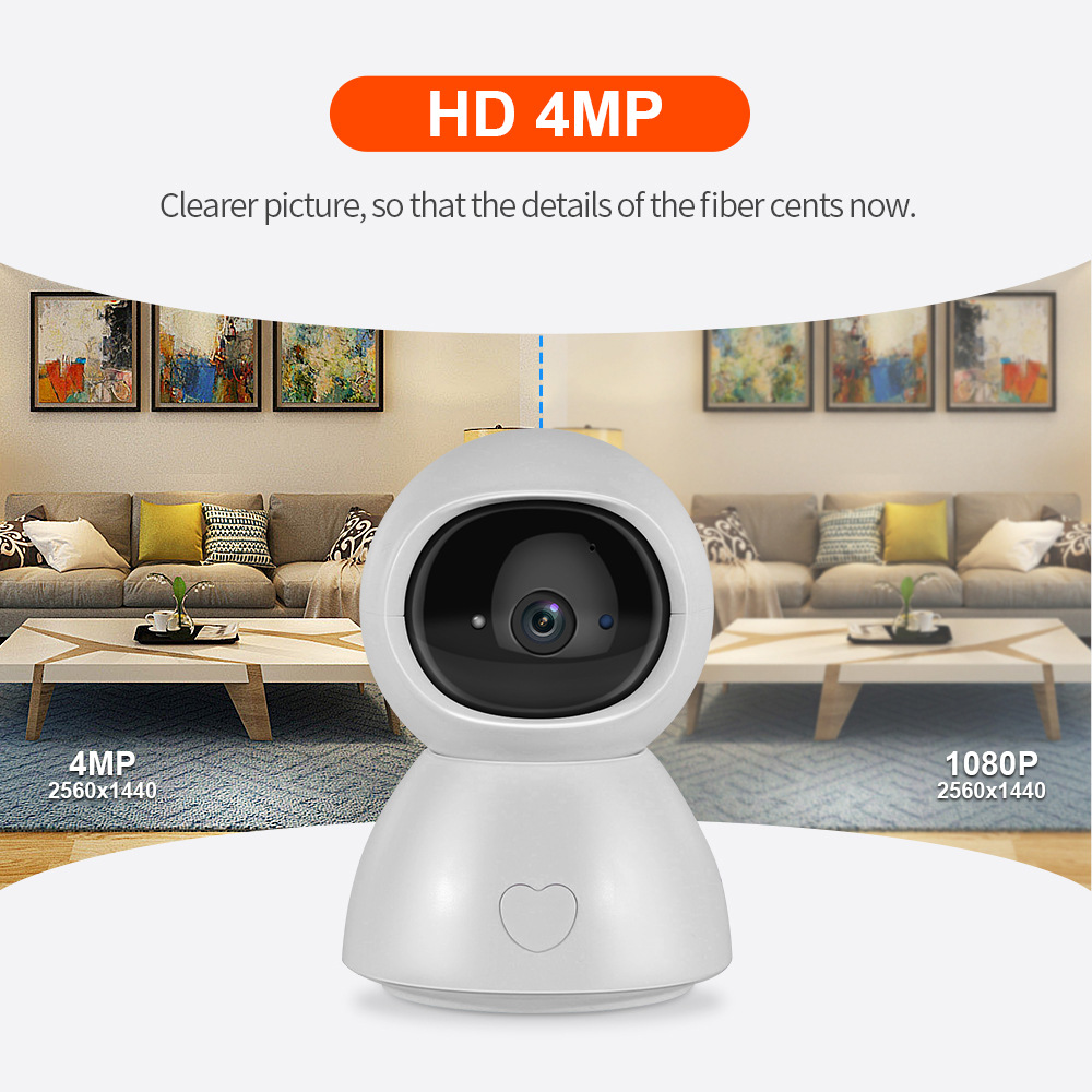 4MP 2.4G&5G Dual Band WIFI Tuya APP Wireless PTZ IP Dome Auto Tracking Home Security Baby Monitor Camera