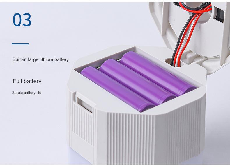 Led emergency rechargeable bulb removable 18650 battery rechargeable light LED bulb