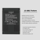 LiitoKala Lii-600 LCD Lithium Battery Charger 3.7V and NiMH 1.2V Battery Suitable for 18650 26650 21700 26700 16340 18350 AA AAA