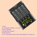 LiitoKala Lii-600 LCD Lithium Battery Charger 3.7V and NiMH 1.2V Battery Suitable for 18650 26650 21700 26700 16340 18350 AA AAA