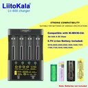LiitoKala Lii-600 LCD Lithium Battery Charger 3.7V and NiMH 1.2V Battery Suitable for 18650 26650 21700 26700 16340 18350 AA AAA