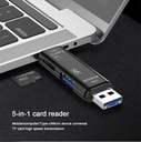 5 In 1 OTG Card Reader Type C & Micro USB Flash Drive High-speed USB2.0 Universal OTG