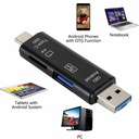 5 In 1 OTG Card Reader Type C & Micro USB Flash Drive High-speed USB2.0 Universal OTG