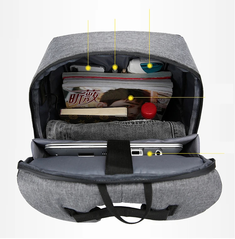 Man Backpack 15.6 Inch Laptop Men's Business Backpacks Notebook Casual Multifunction Waterproof High Quality School Bag