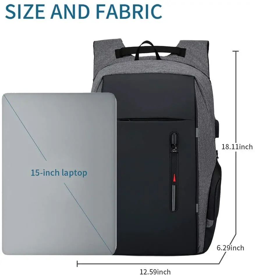 Man Backpack 15.6 Inch Laptop Men's Business Backpacks Notebook Casual Multifunction Waterproof High Quality School Bag