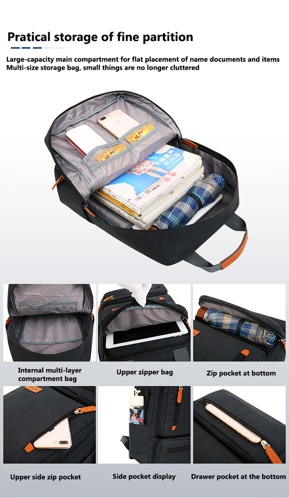 Taoleqi Laptop Backpack Men Women Business Travel Computer Backpack