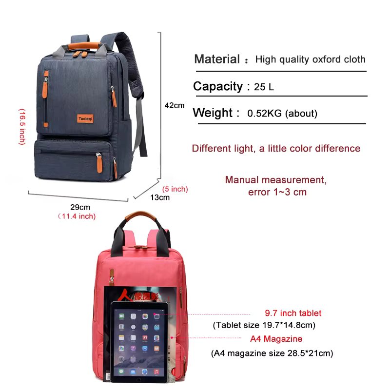 Taoleqi Laptop Backpack Men Women Business Travel Computer Backpack