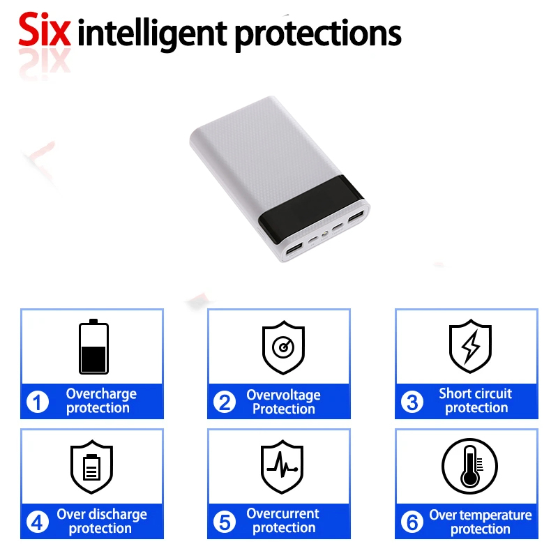 Fast Charge 22.5W PD QC 3.0 Quick Charge18650*4 Power Bank Shell Storage box USB Type C 5V battery Holder Case