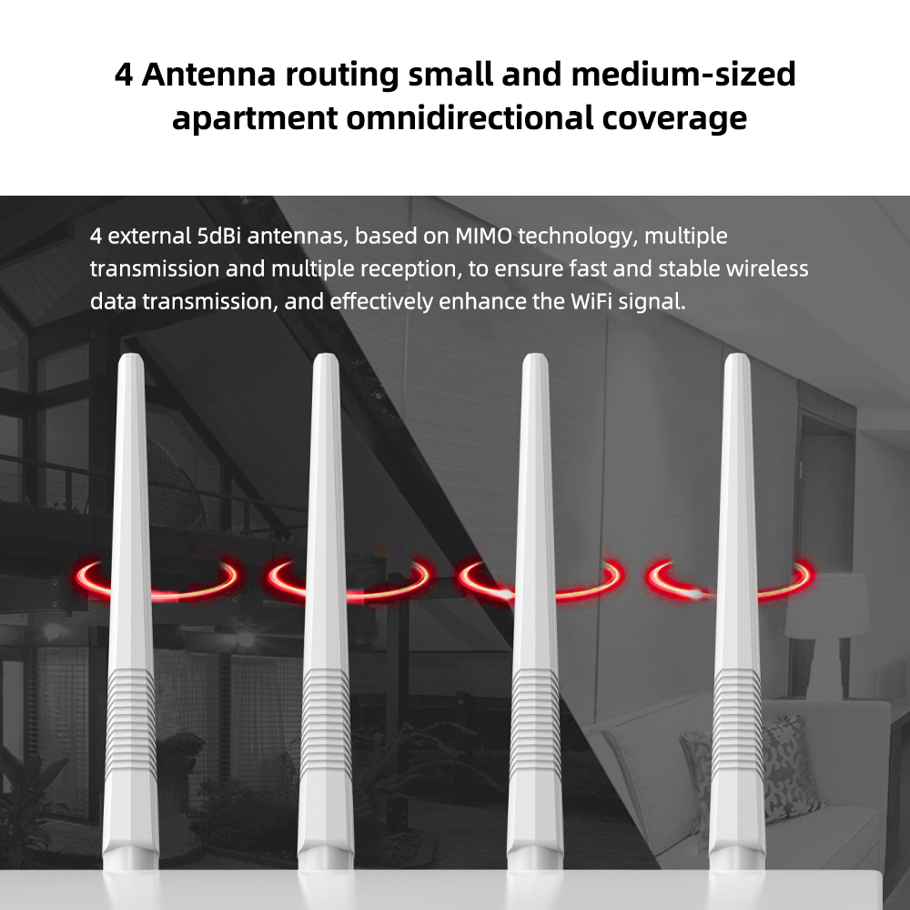 PIX-LINK WR21Q WIFI Router Range Repeater 802.11 b/g/n 2.4G 300Mbps 4 Antennas Wireless-N Routers WISP AP Mode