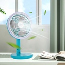 Winning star 8-inch three-blade 18650 Rechargeable Type-C/USB small easy-to-carry high-speed desktop electric fan (ESS Gadgets)