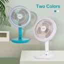 Winning star 8-inch three-blade 18650 Rechargeable Type-C/USB small easy-to-carry high-speed desktop electric fan (ESS Gadgets)